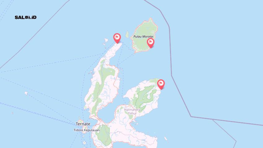 peta kampung nelayan merah putih malut